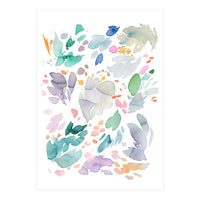 Abstract Watercolor Summer Flowers II (Print Only)