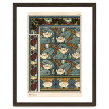 The water lily, Nelumbo lutea, in wallpaper and tile patterns. Lithograph by Verneuil. thumbnail