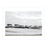 Snow covered houses on the hill (Print Only) thumbnail