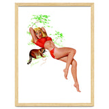 Pinup Girl With A Naughty Racoon thumbnail