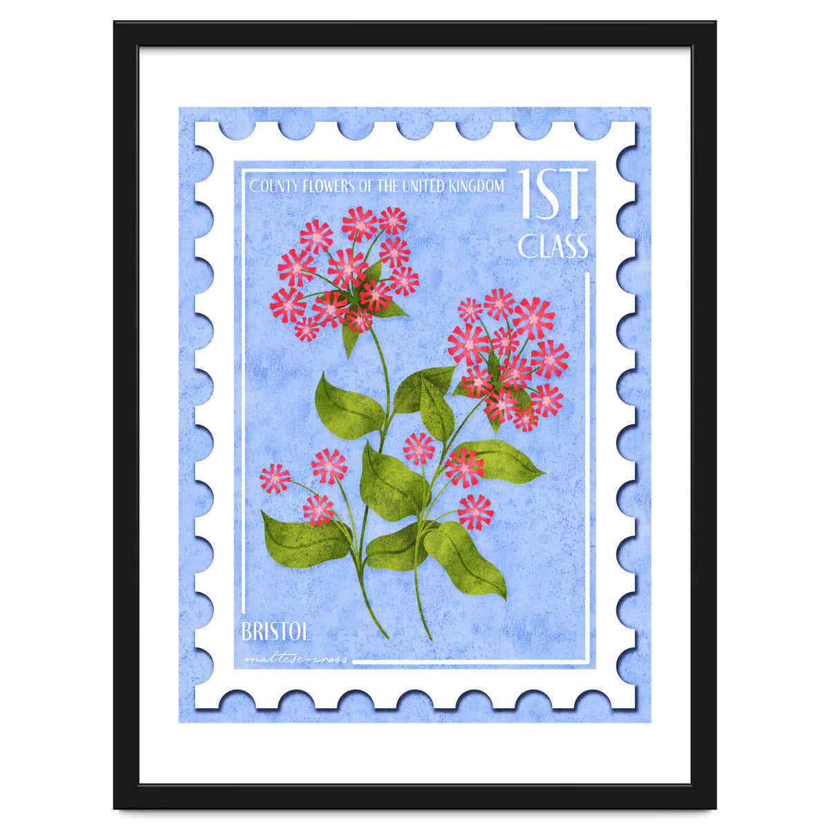 Bristol Maltese Cross Postage Stamp