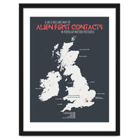 UK & Ireland Map of Alien First Contacts in Movies