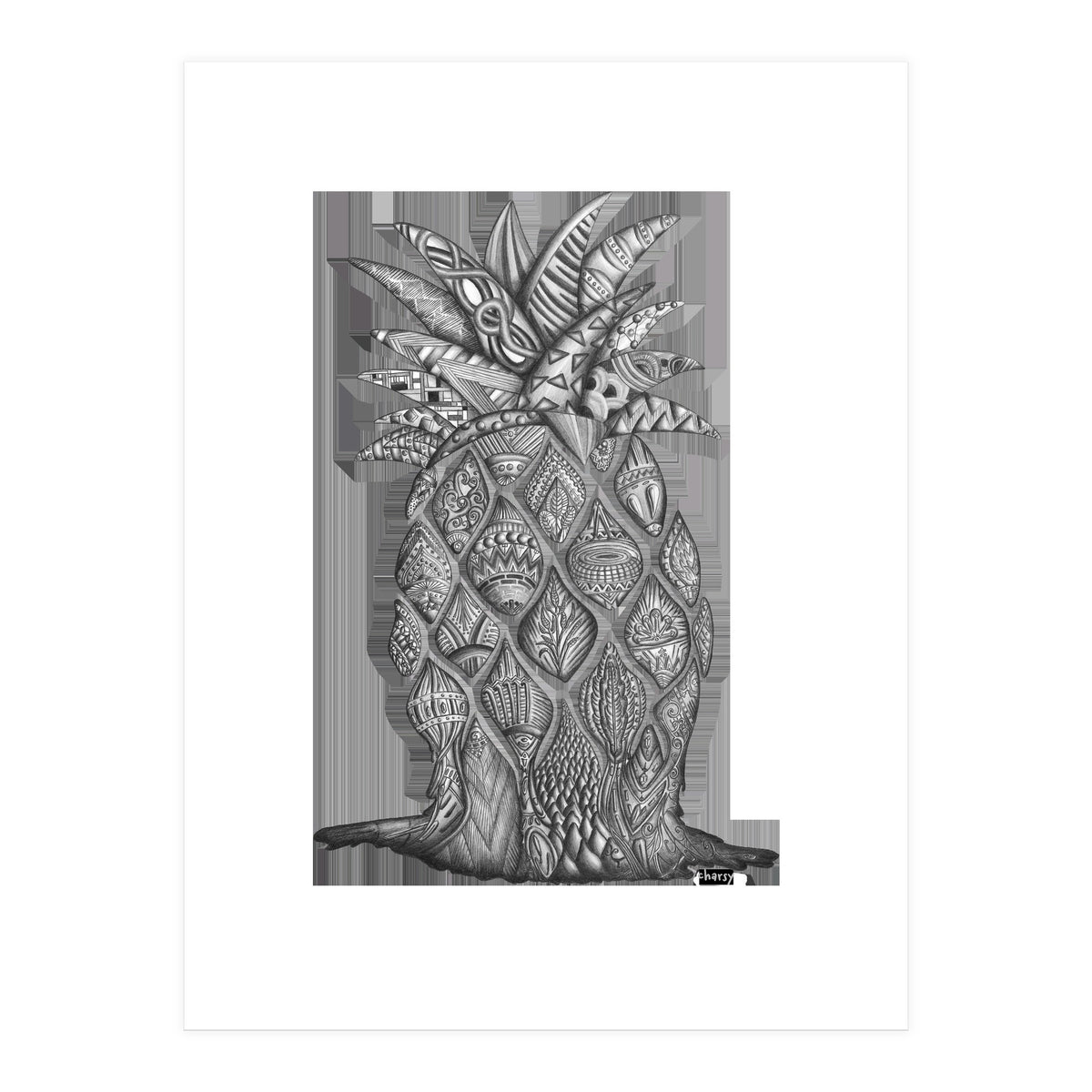 Surreal Melting Pineapple by Charsy (Print Only)