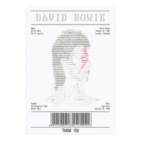 Receipt Art David Bowie (Print Only)