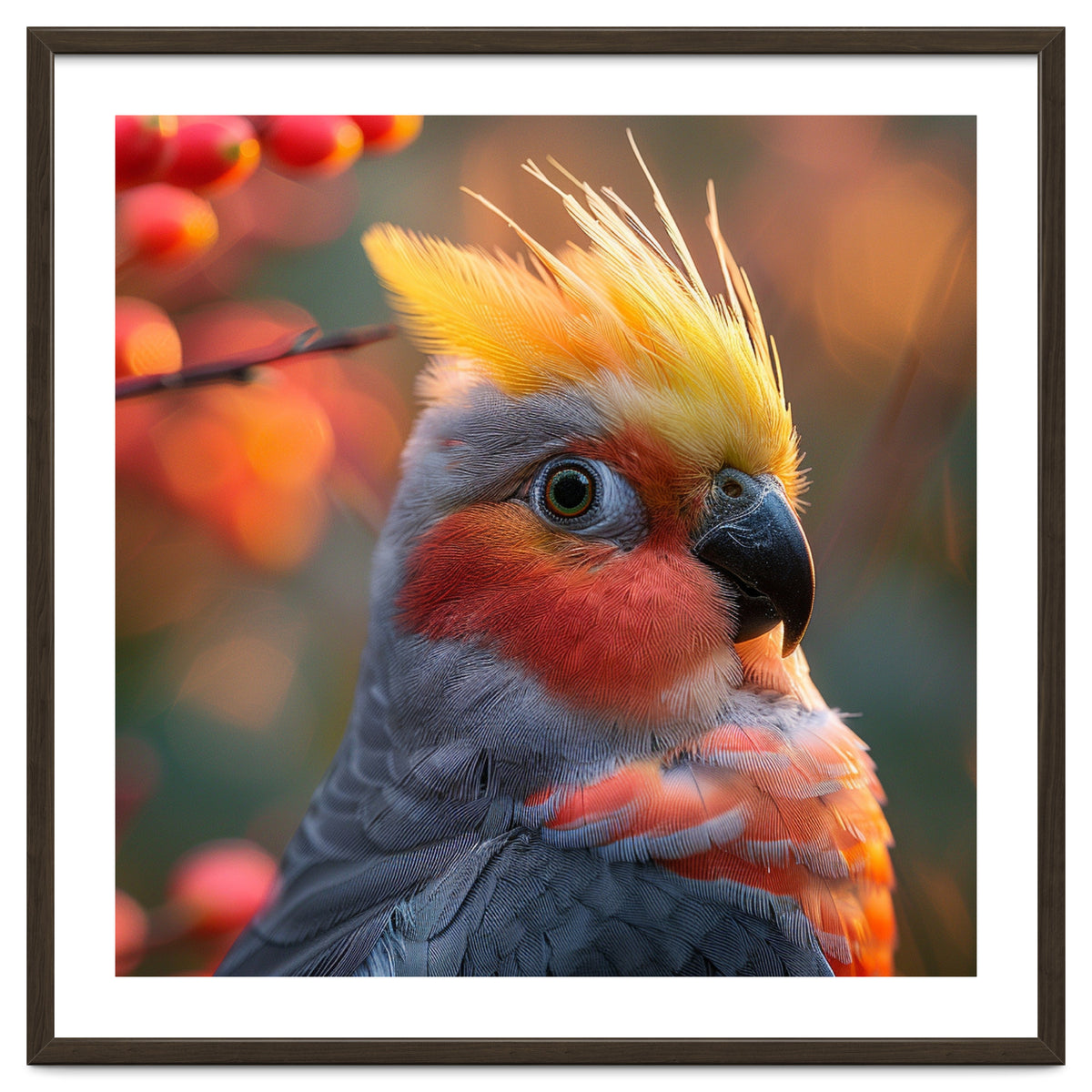 Close Up Portrait Of A Cockatiel Bird