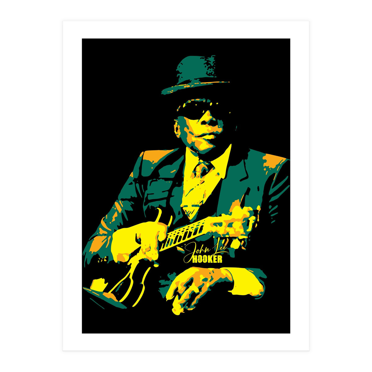 John Lee Hooker American Blues Guitarist (Print Only)