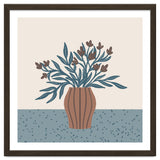 Brown Flowers in a Vase – Minimalist Floral Still Life thumbnail