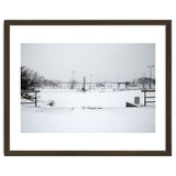 Baseball field covered in snow thumbnail