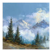 Majestic Snow-Capped Alpine Peaks (Print Only)