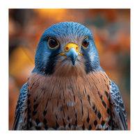 Close Up Of A Kestrel Bird Of Prey Portrait (Print Only)