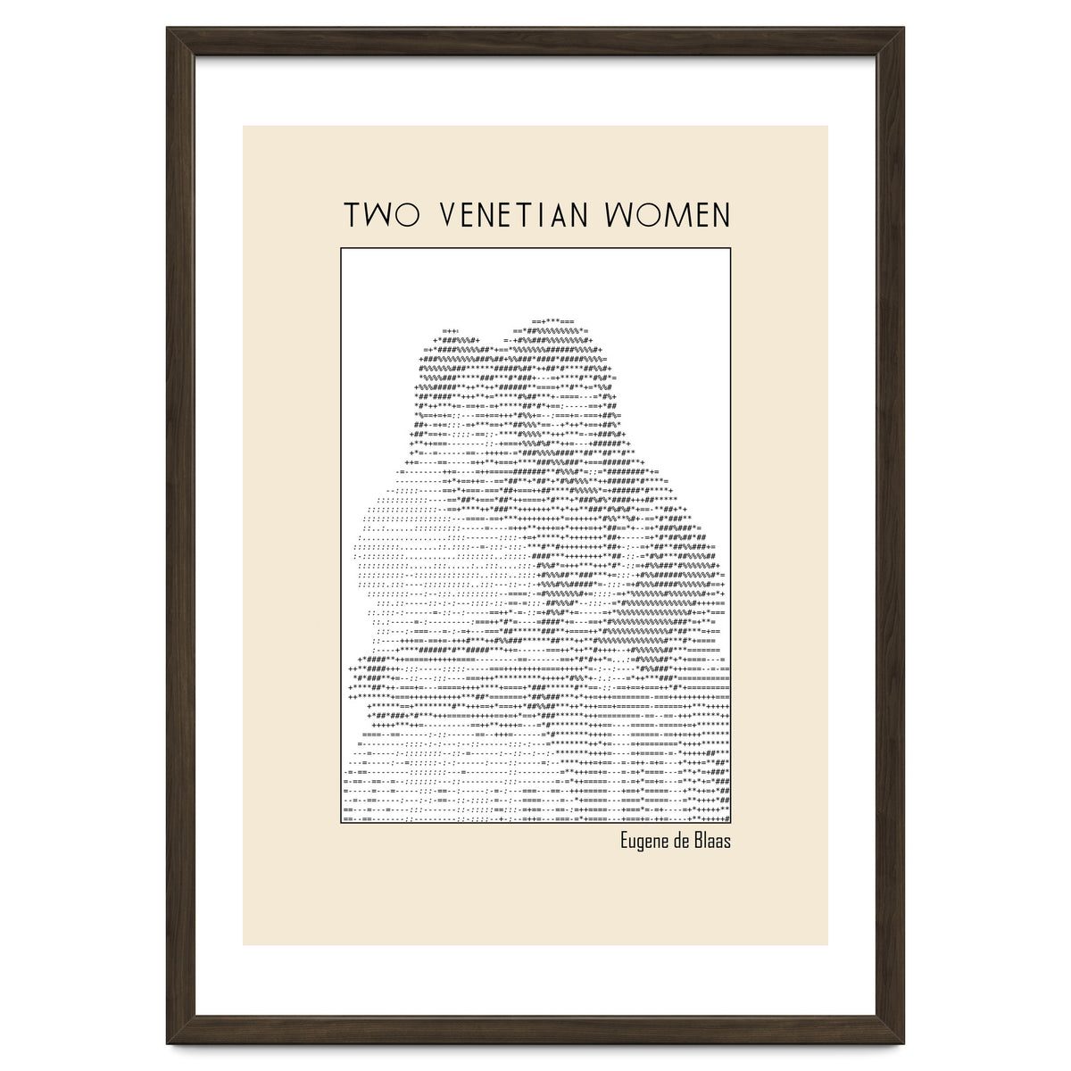 Two Venetian Women – Eugene de Blaas (ascii art)