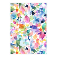 Colorful Watercolor Crystals and Gems (Print Only)