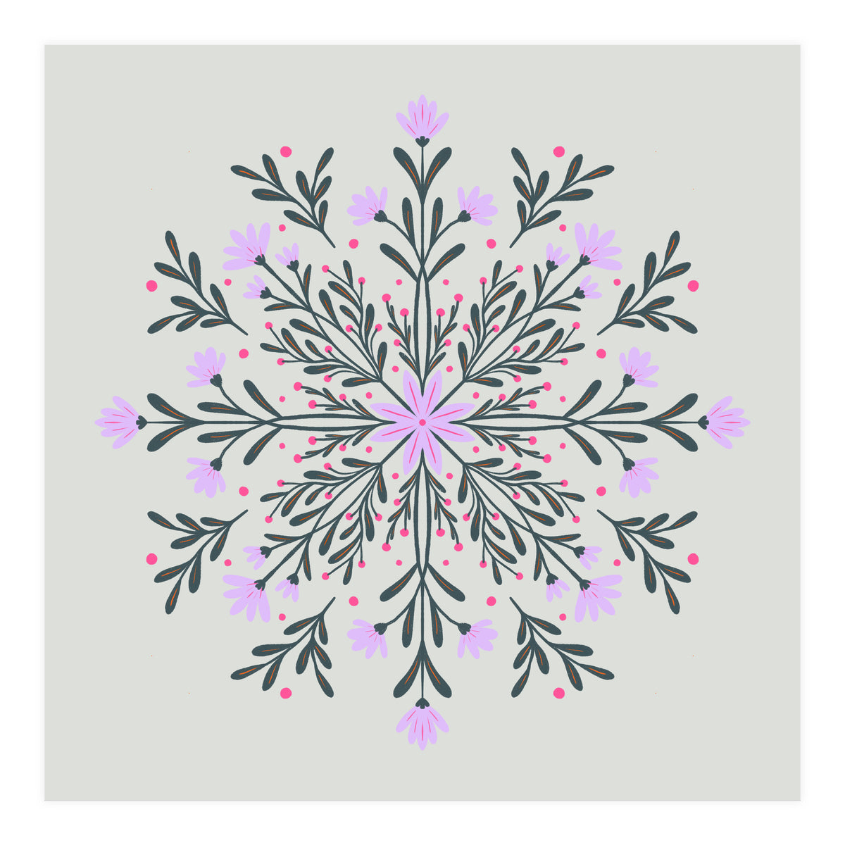 Spring Flowers Mandala (Print Only)