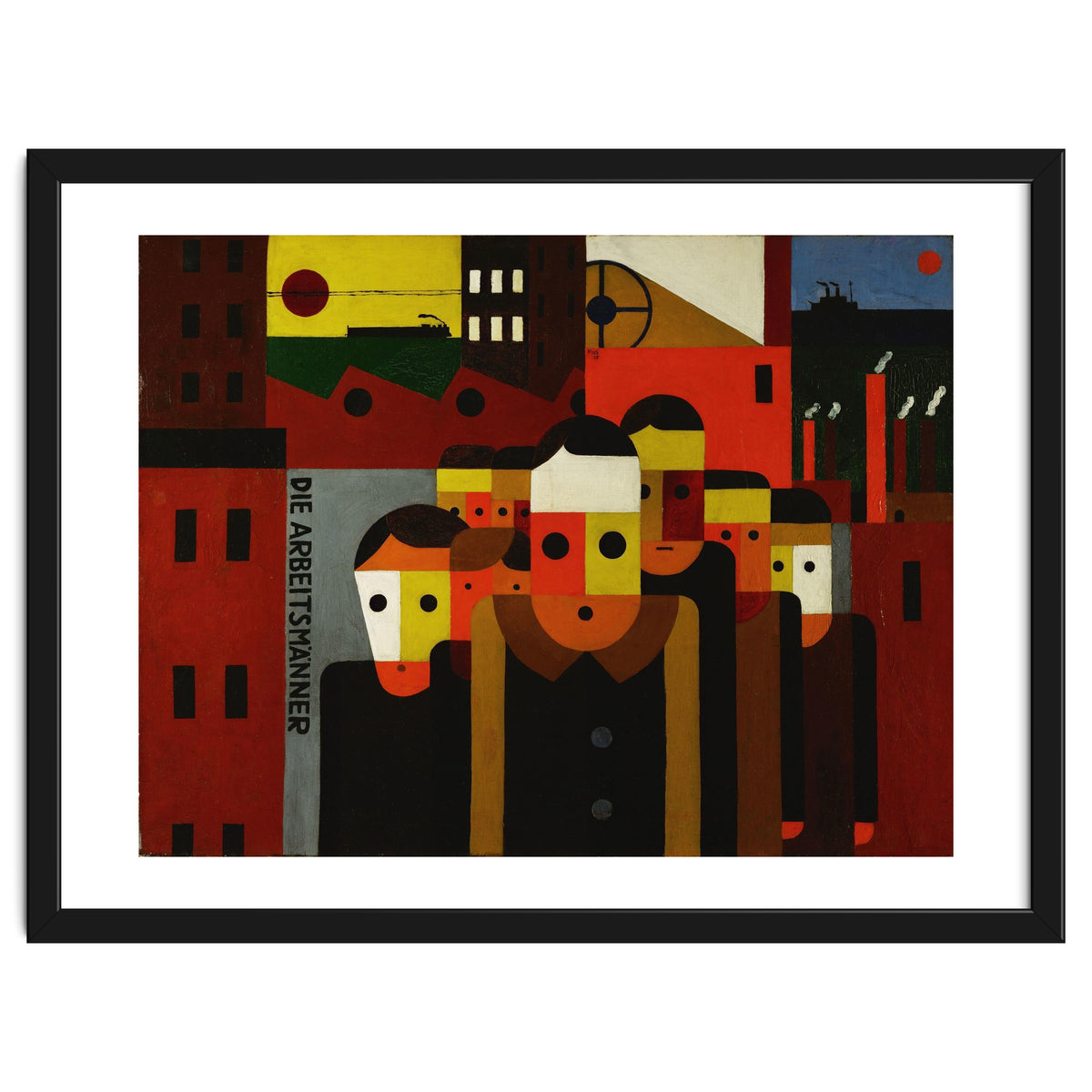 Die Arbeitsmaenner - The Workmen. Oil on canvas.