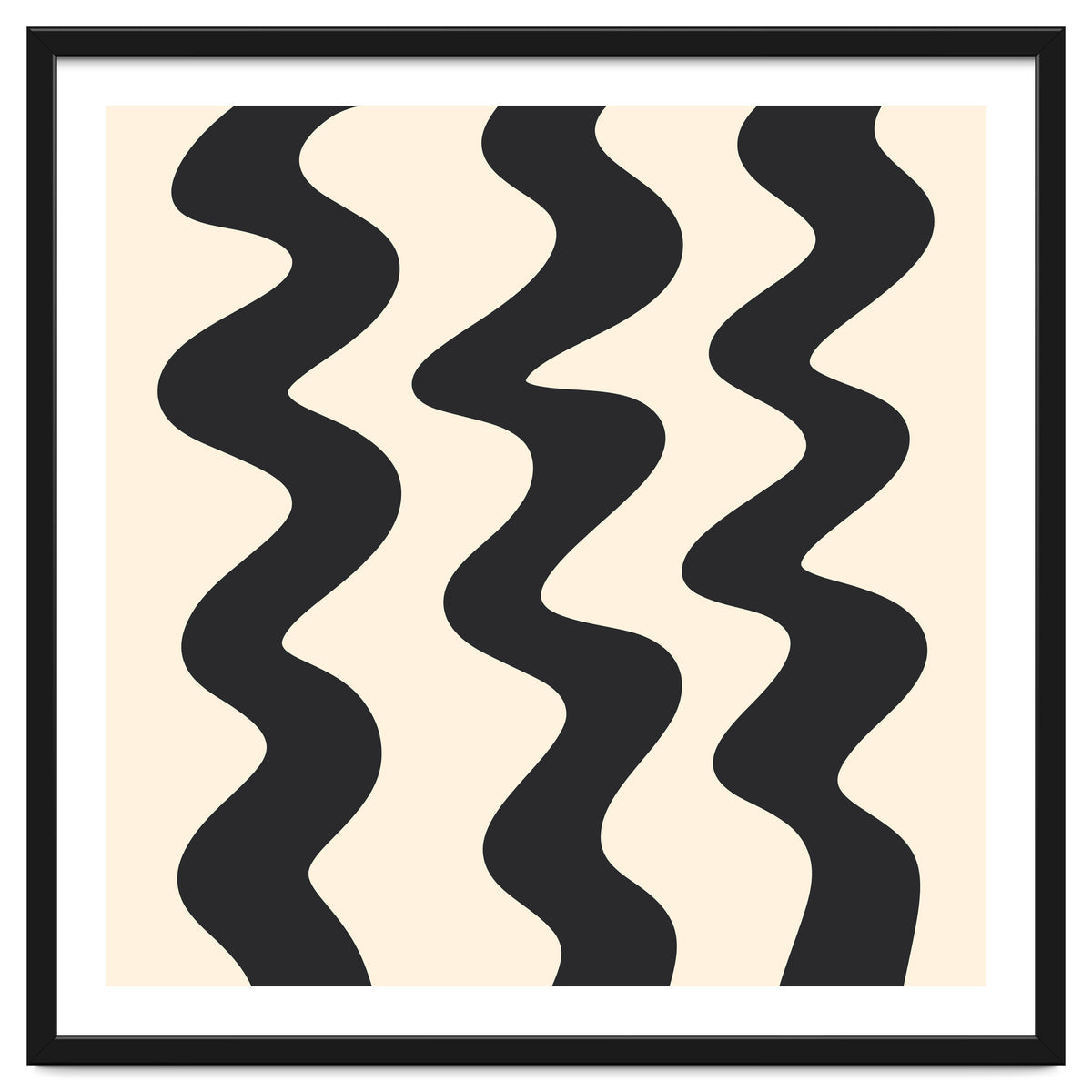 Squiggly Lines - monochrome