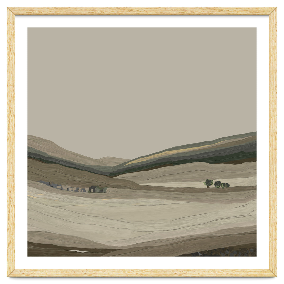 Muted Landscape oil painting