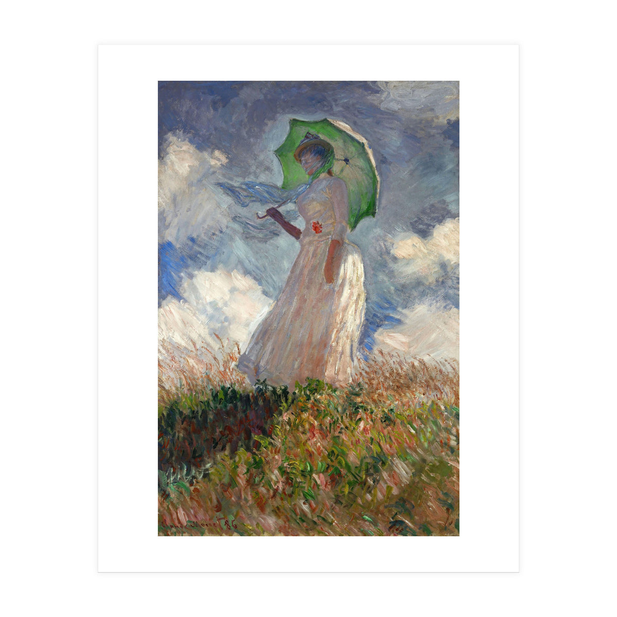 Claude Monet / 'The Woman with a Parasol', 1886, Oil on canvas, 131 × 88 cm. SUZANNE HOSCHEDE. (Print Only)