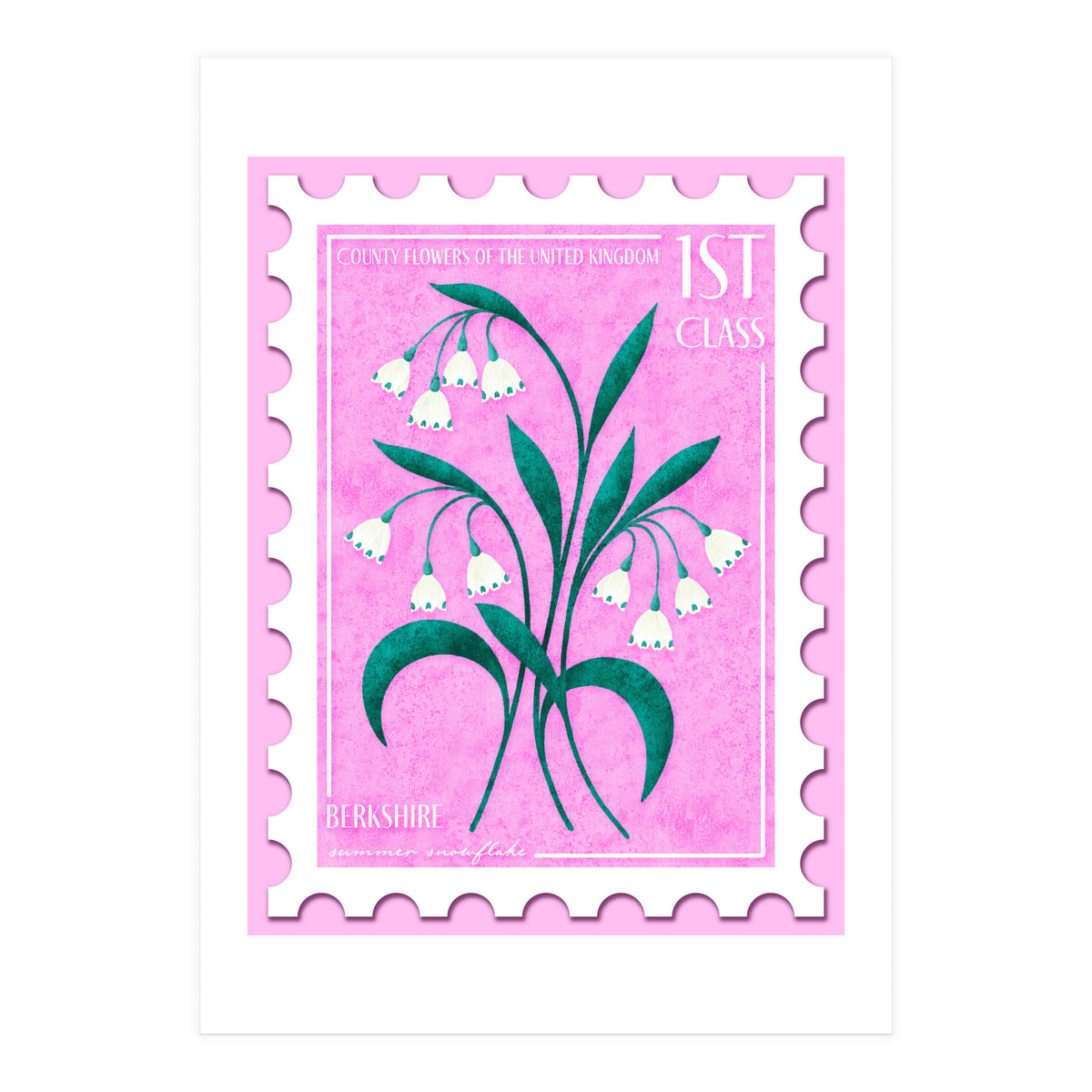 Berkshire Summer Snowflake Postage Stamp (Print Only)