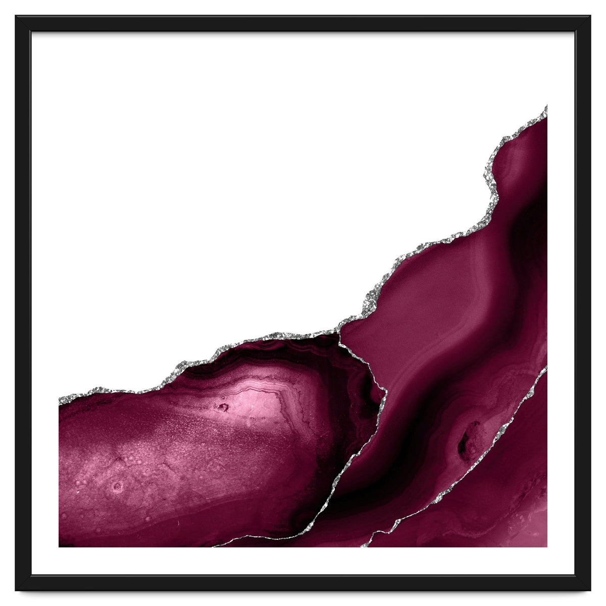 Burgundy & Silver Agate Texture 12