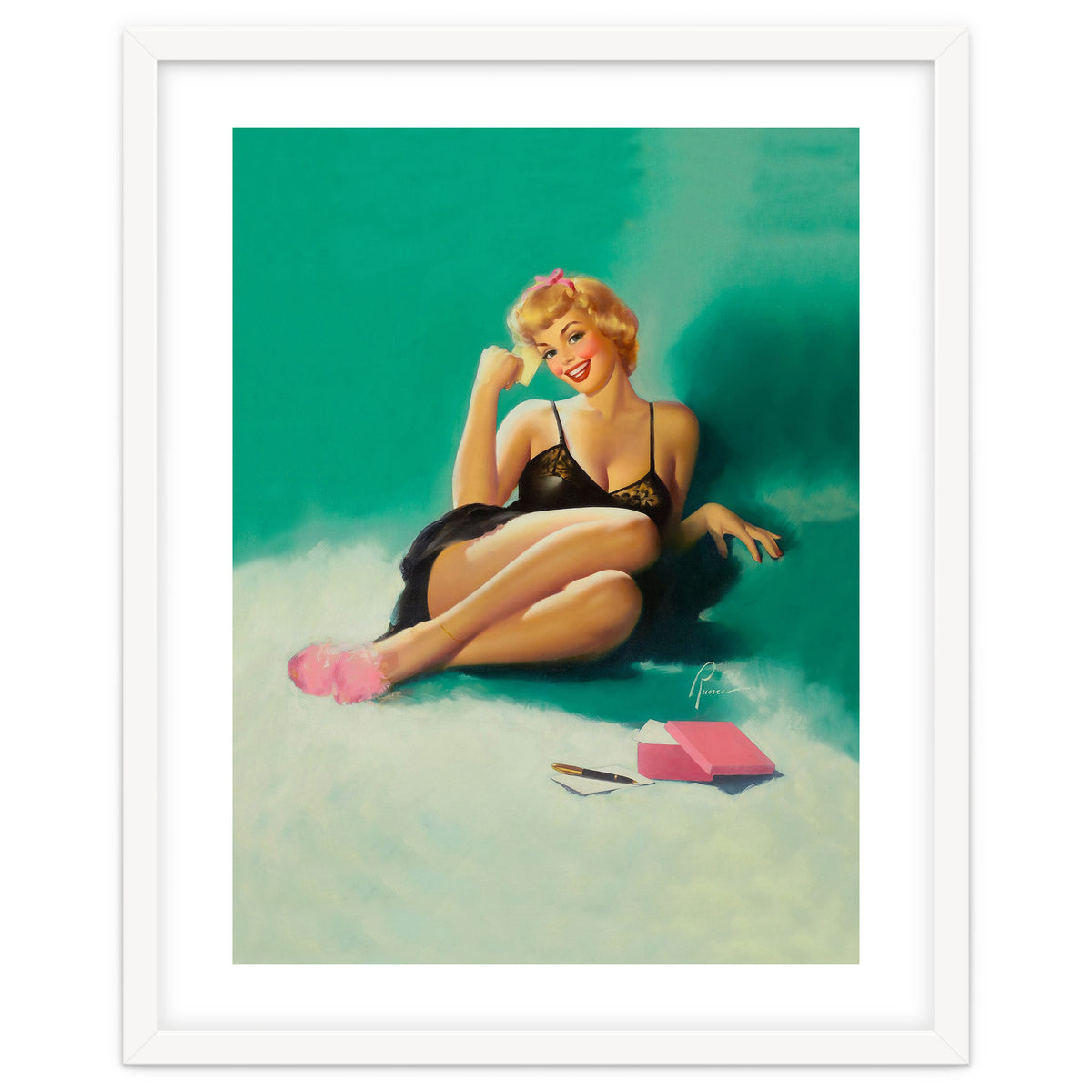 Sexy Pinup Girl With Phone Number For You