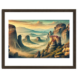 Vintage Greece, Meteora Monasteries Poster thumbnail