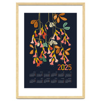 Calendar 2025 fuchsia flower