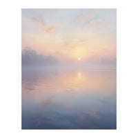 Ethereal Autumn Forest with Misty Sunlight Beams (Print Only)