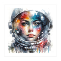 Watercolor Woman Astronaut (Print Only)