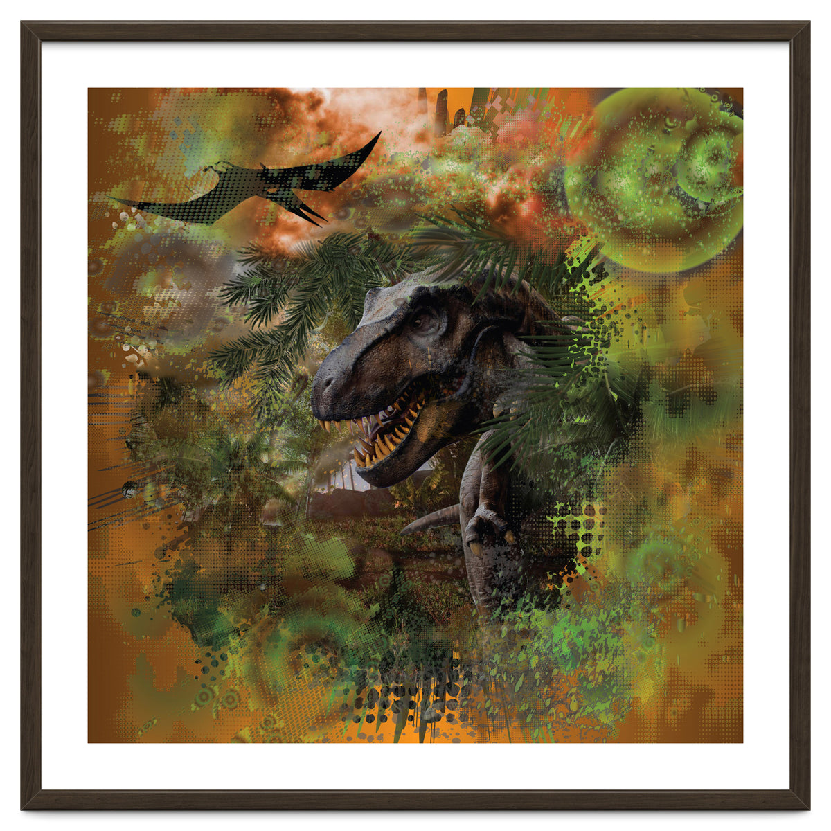 Dinosaur Jurassic T-Rex Collage