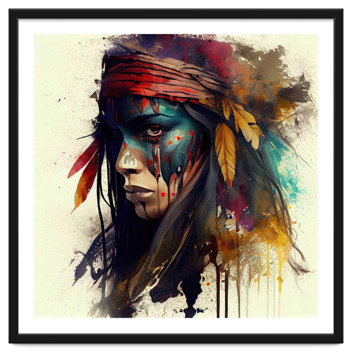 Powerful American Native Warrior Woman #3
