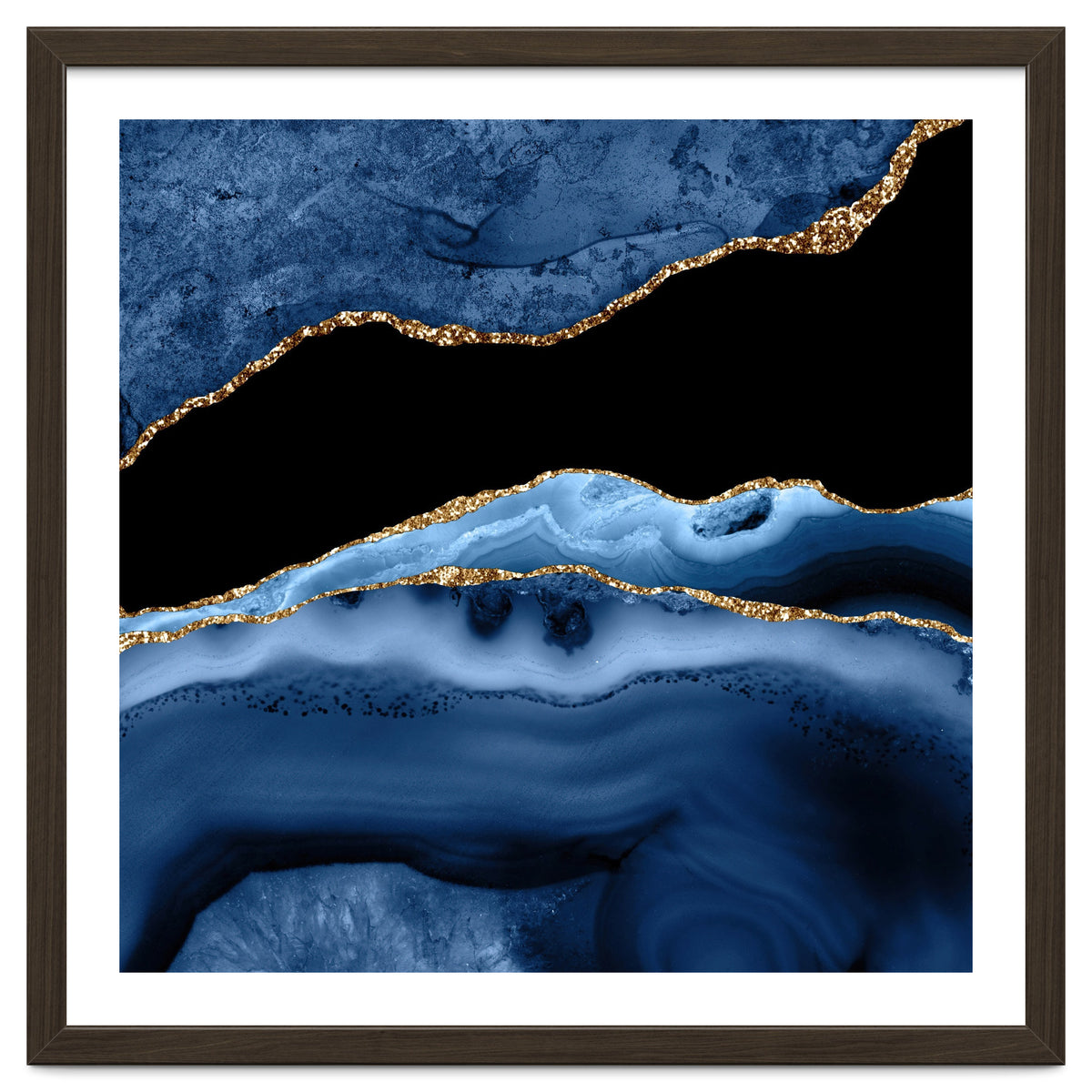 Navy & Gold Agate Texture 13