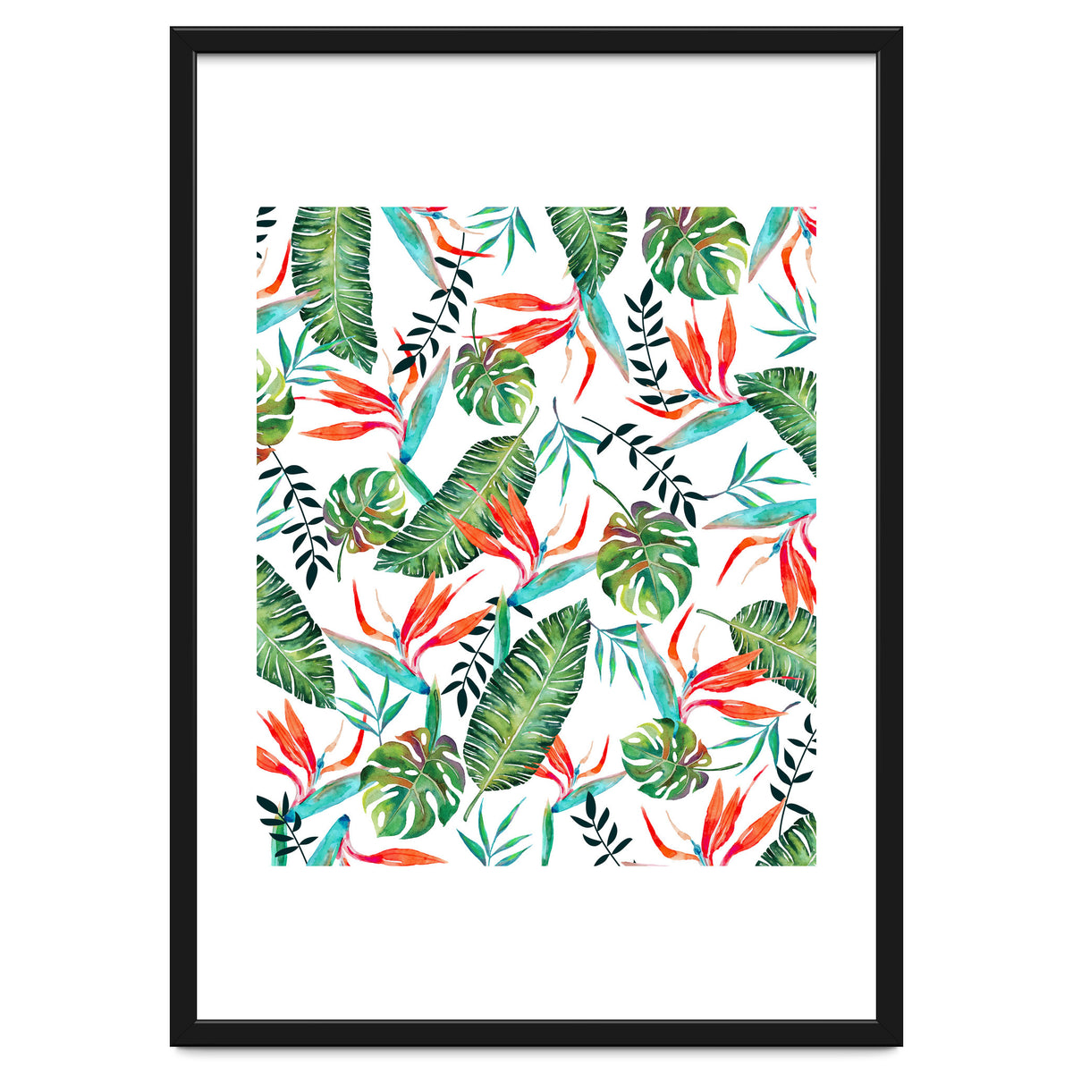 A New Paradise #Bird of paradise painted tropical art & pattern