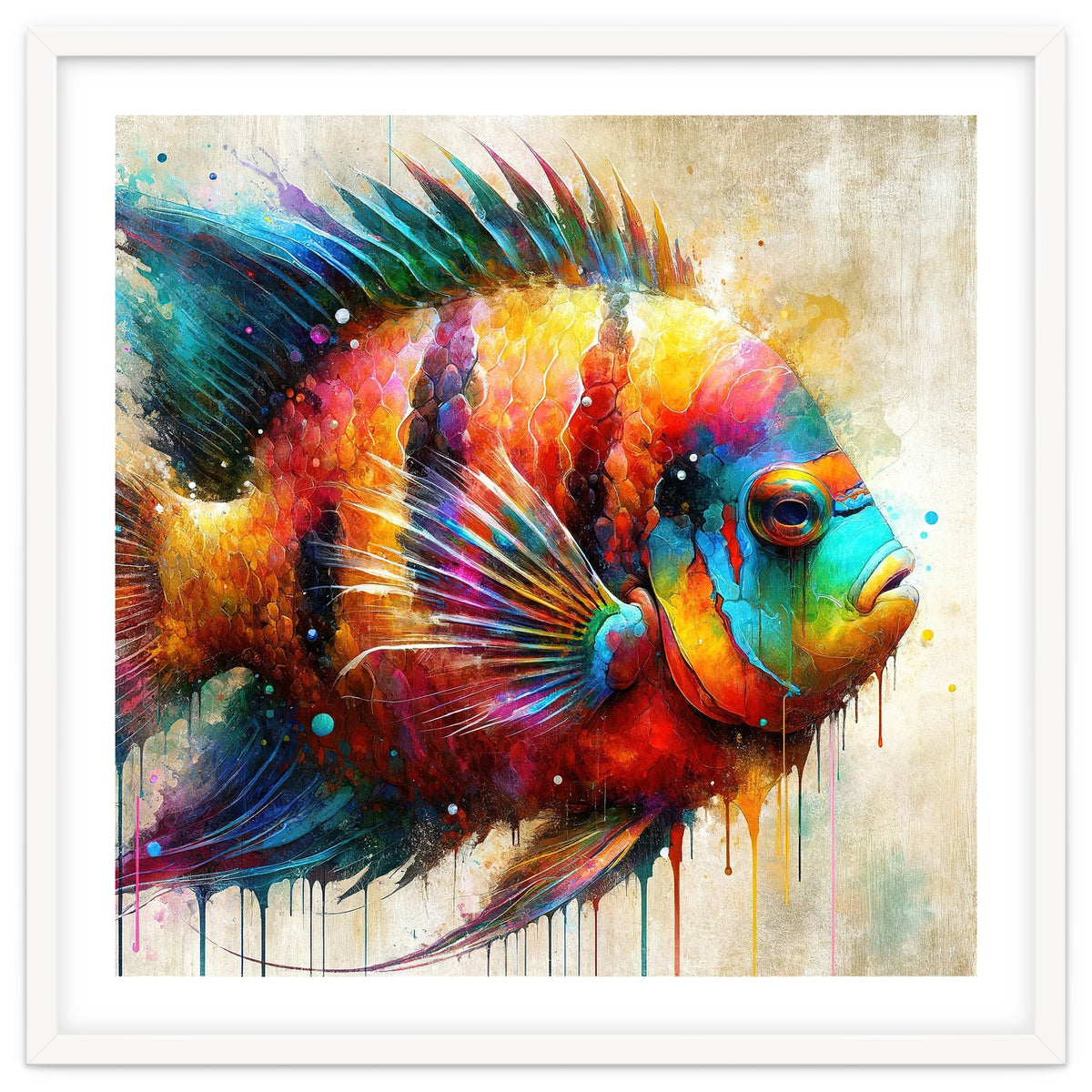 Colorful Tropical Fish Portrait