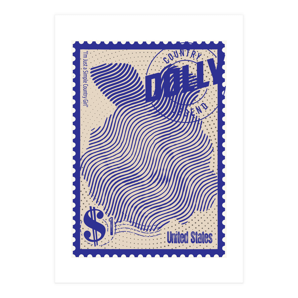 Dolly Parton Stamps Art (Print Only)