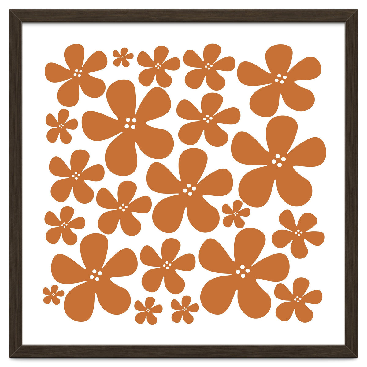 Brown Flowers Pattern