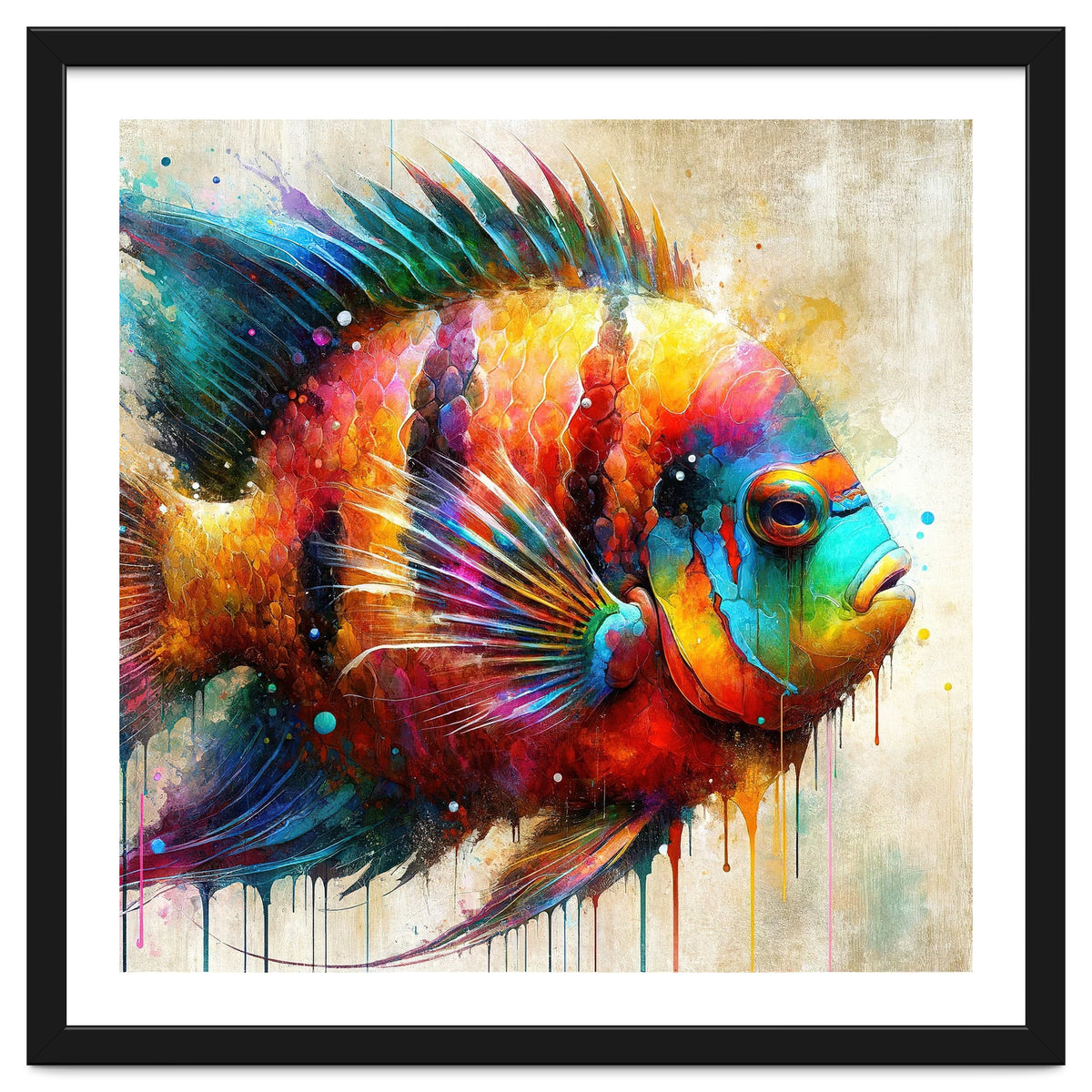 Colorful Tropical Fish Portrait
