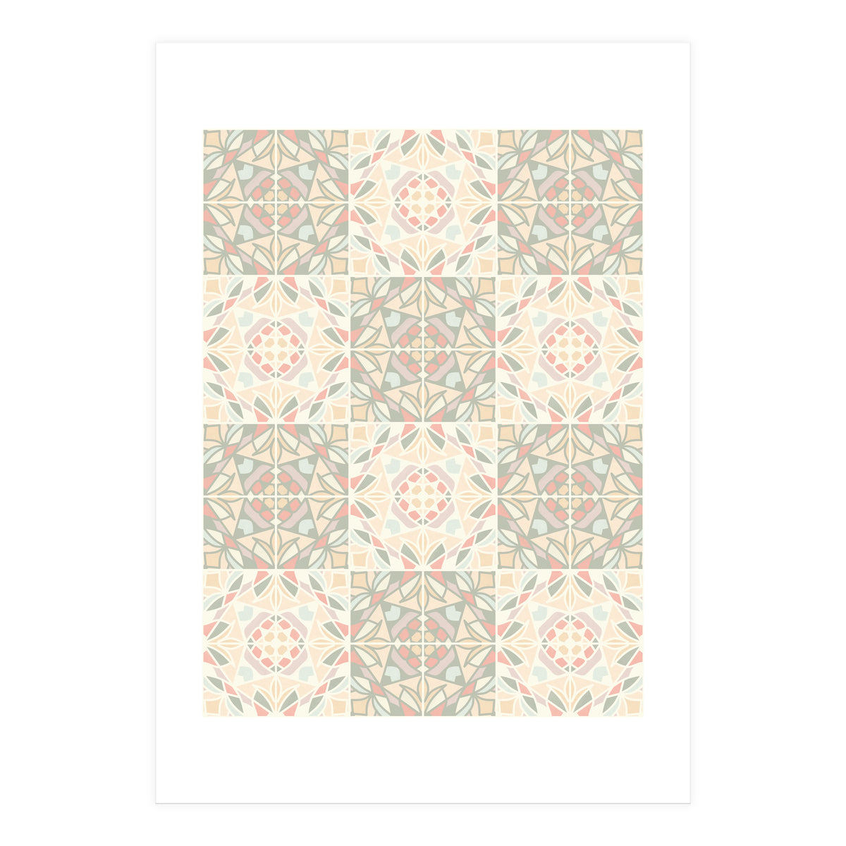 Kaleido Glass Pastels Tiles (Print Only)