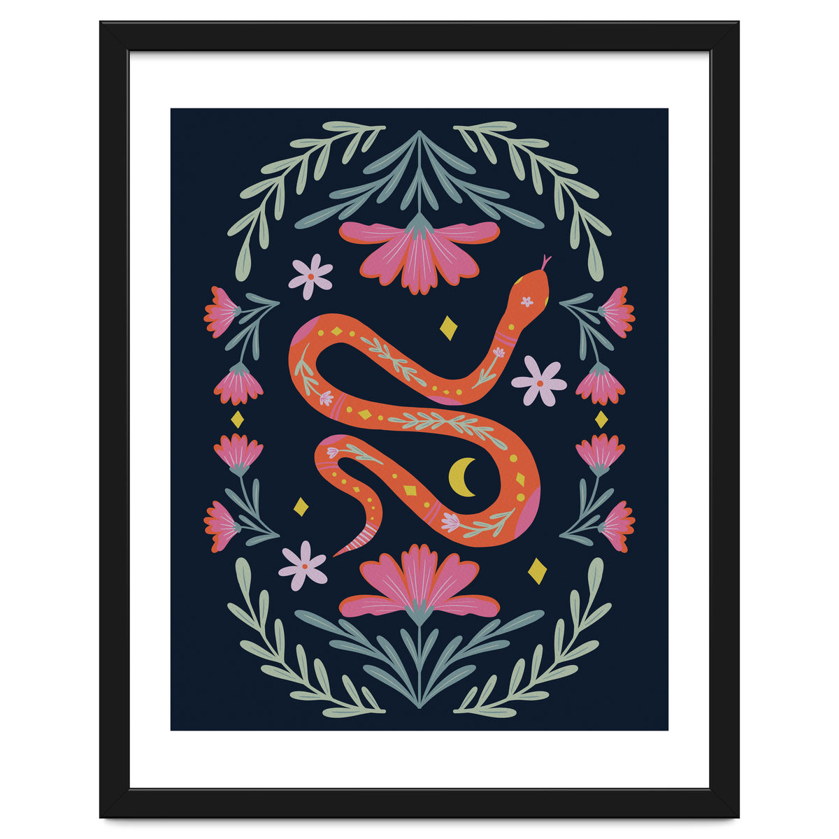 Cute Floral Snake