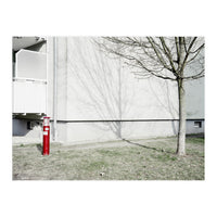 Red light pole and Tree shadow on the wall (Print Only)