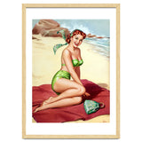 Smiling Pinup Sexy Girl On The Beach thumbnail