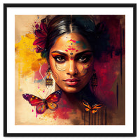 Golden Butterfly Hindu Portrait