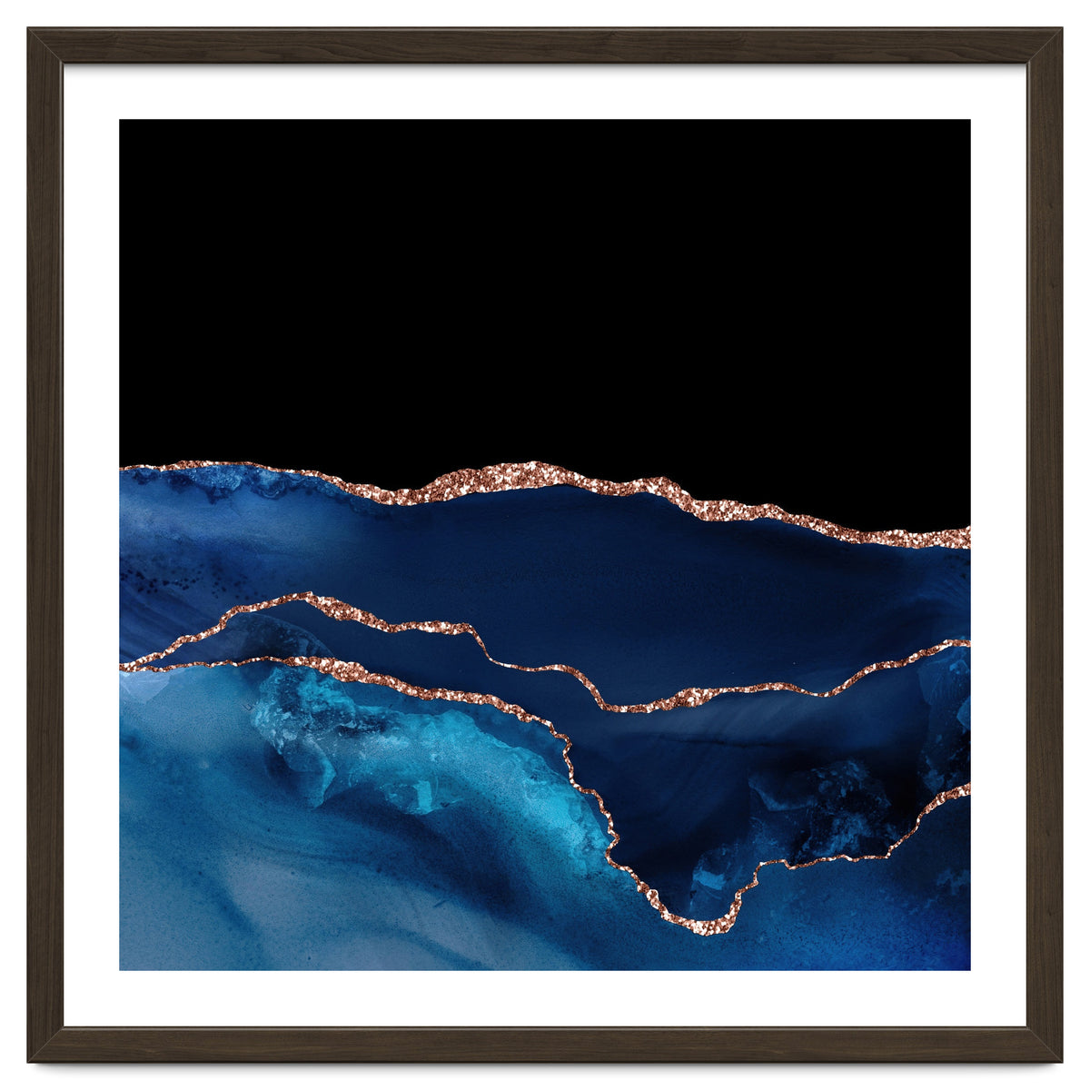 Navy & Rose Gold Agate Texture 07