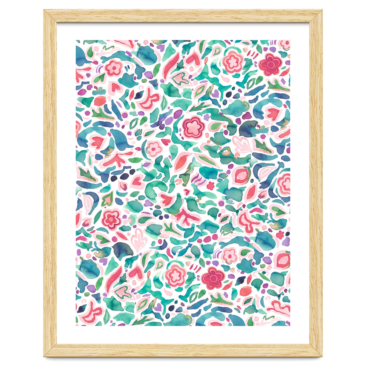 Primitive Flowers Green Coral