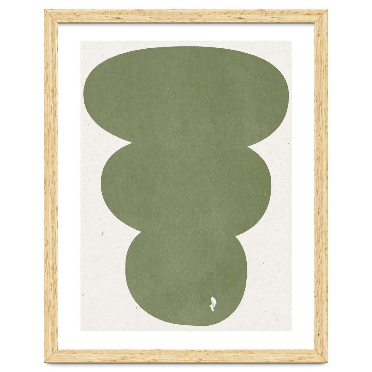 GREEN WATERCOLOR SHAPES NO.4