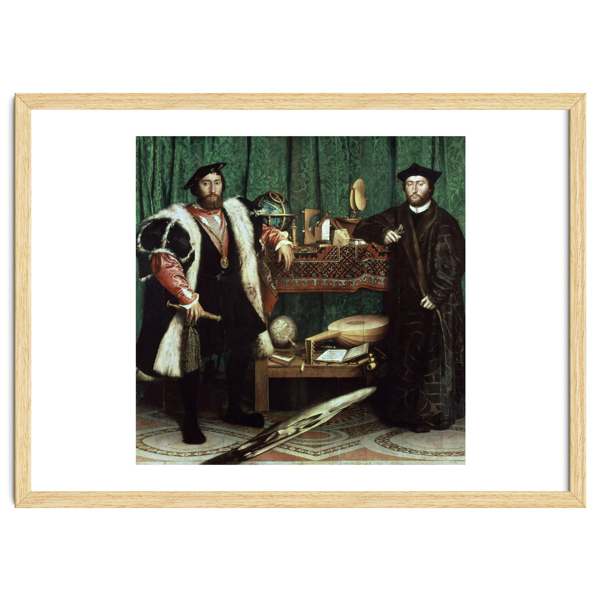 Germany school. The Ambassadors (with anamorphosis in the lower part of the painting). 1533. Oil ...