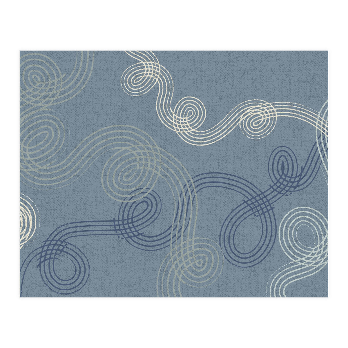 calming essentials loops muted blue (Print Only)