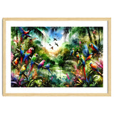 Watercolor Tropical Birds In The Jungle thumbnail