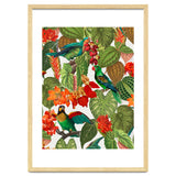Tropical Parrots In Flower Jungle thumbnail