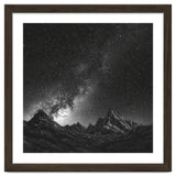 Starlit Mountain Majesty: Detailed Monochrome Milky Way thumbnail