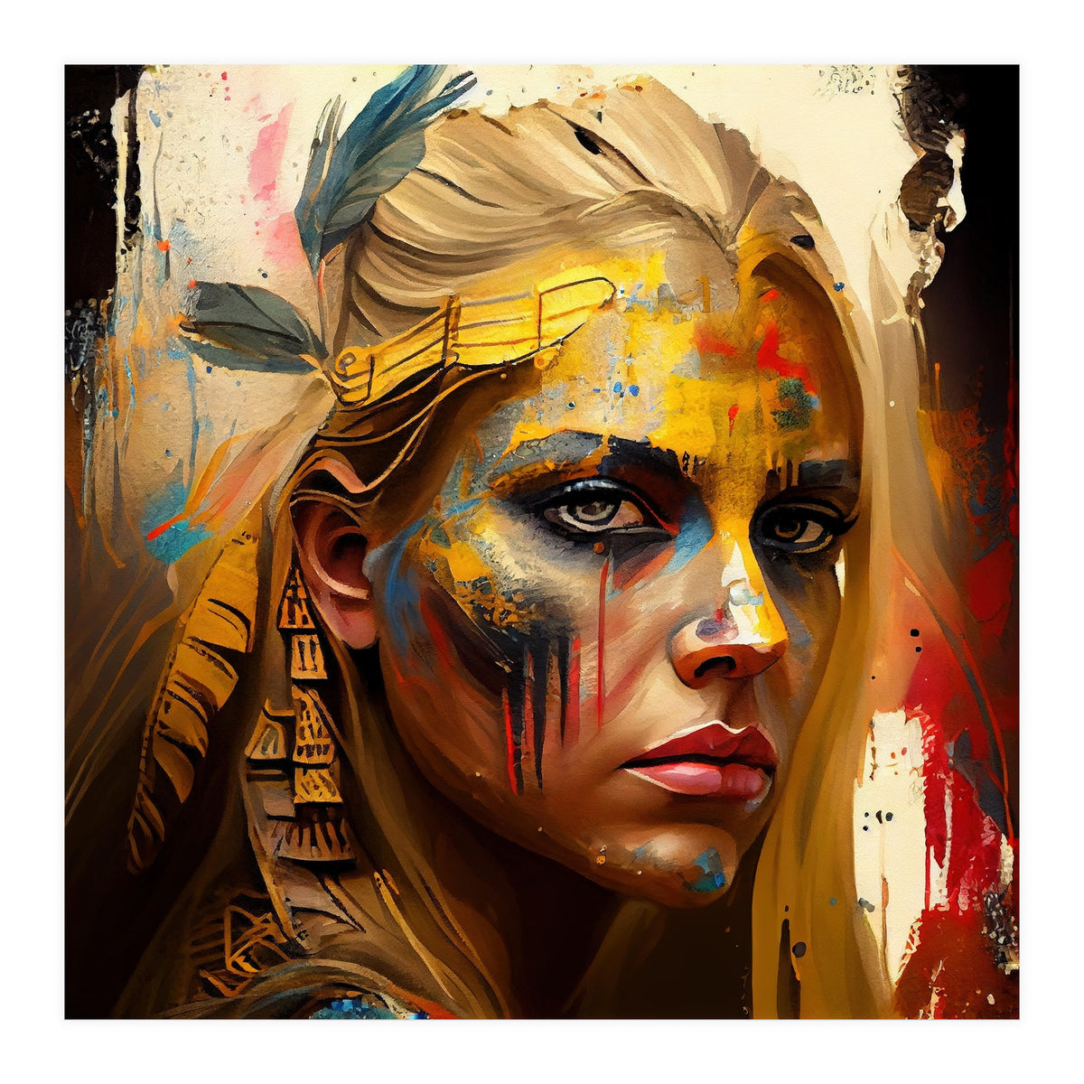 Powerful Warrior Woman #2 (Print Only)